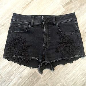 Black American Eagle Jean Shorts